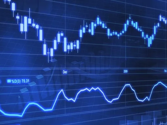 Economic chart showing stock price movement.