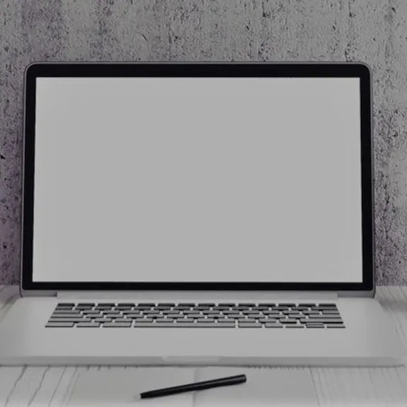 Modern computer with two speakers.