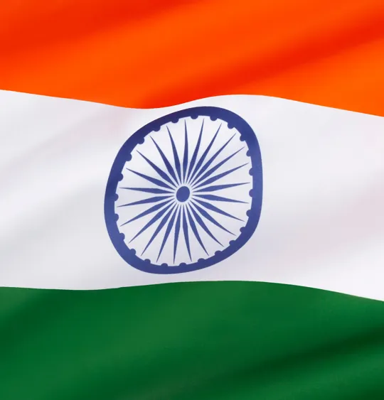 An image of the flag of India.