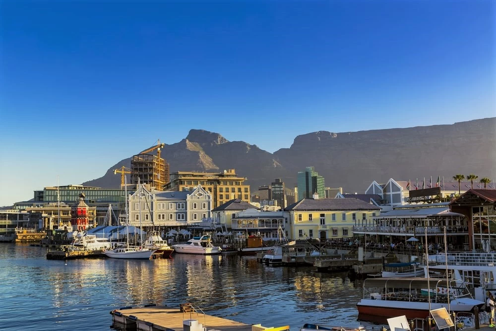 A landscape image of Cape Town, in South Africa. 