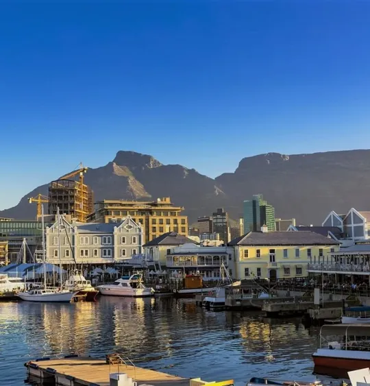 A landscape image of Cape Town, in South Africa.