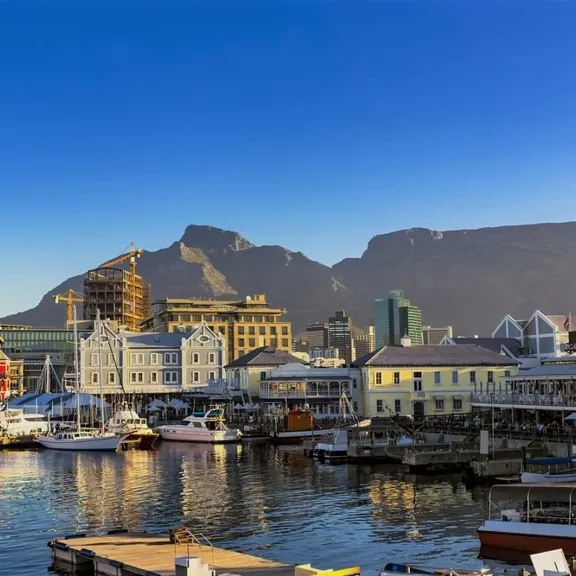 A landscape image of Cape Town, in South Africa.