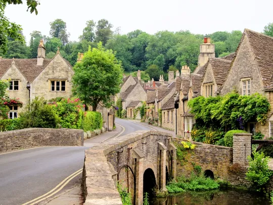 A landscape of the British countryside.