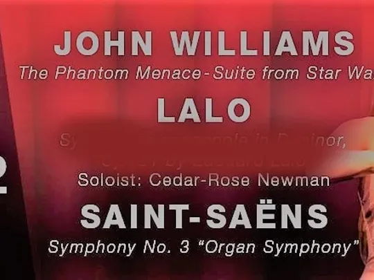 An event banner for elite performing artist and Wolsey Hall Oxford student, Cedar.