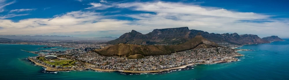 A landscape image of Cape Town in South Africa. 