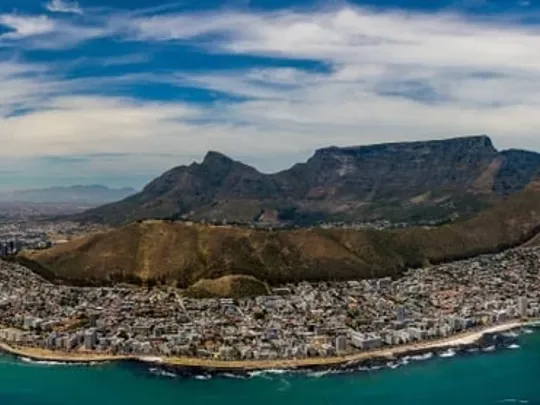 A landscape image of Cape Town in South Africa.