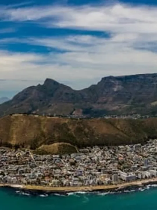 A landscape image of Cape Town in South Africa.