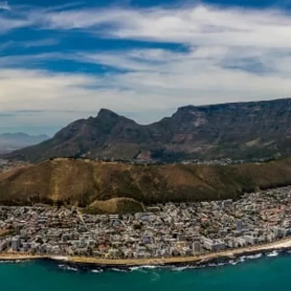 A landscape image of Cape Town in South Africa.