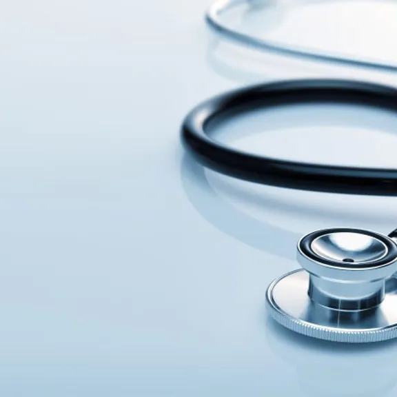 Still image of a doctors stethoscope.