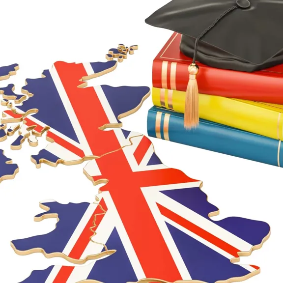 Map of the UK and text books.
