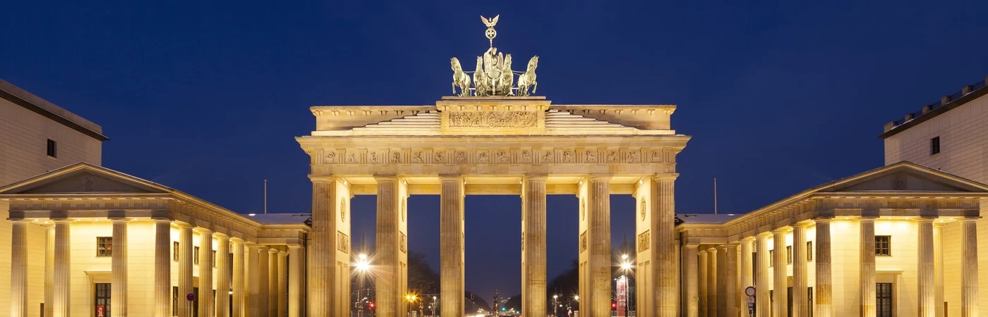 Landscape of the Brandenburg Gate in Berlin, Germany. 