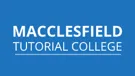 Macclesfield Tutorial College logo with bold white text on a blue background