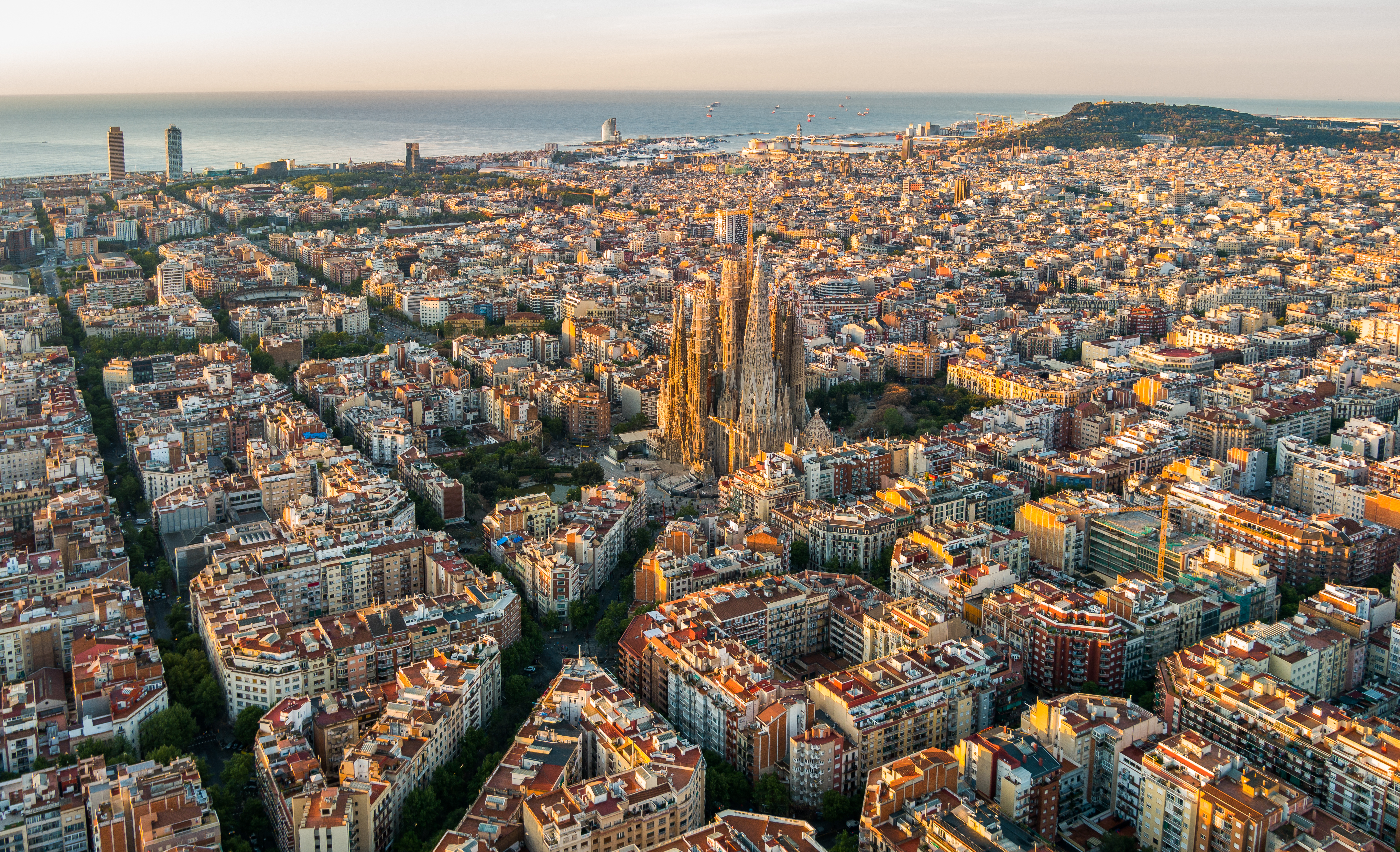 Aerial photo of Barcelona