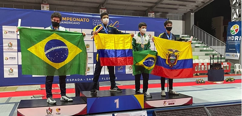 Wolsey Hall Oxford student, Pedro, on the podium. 