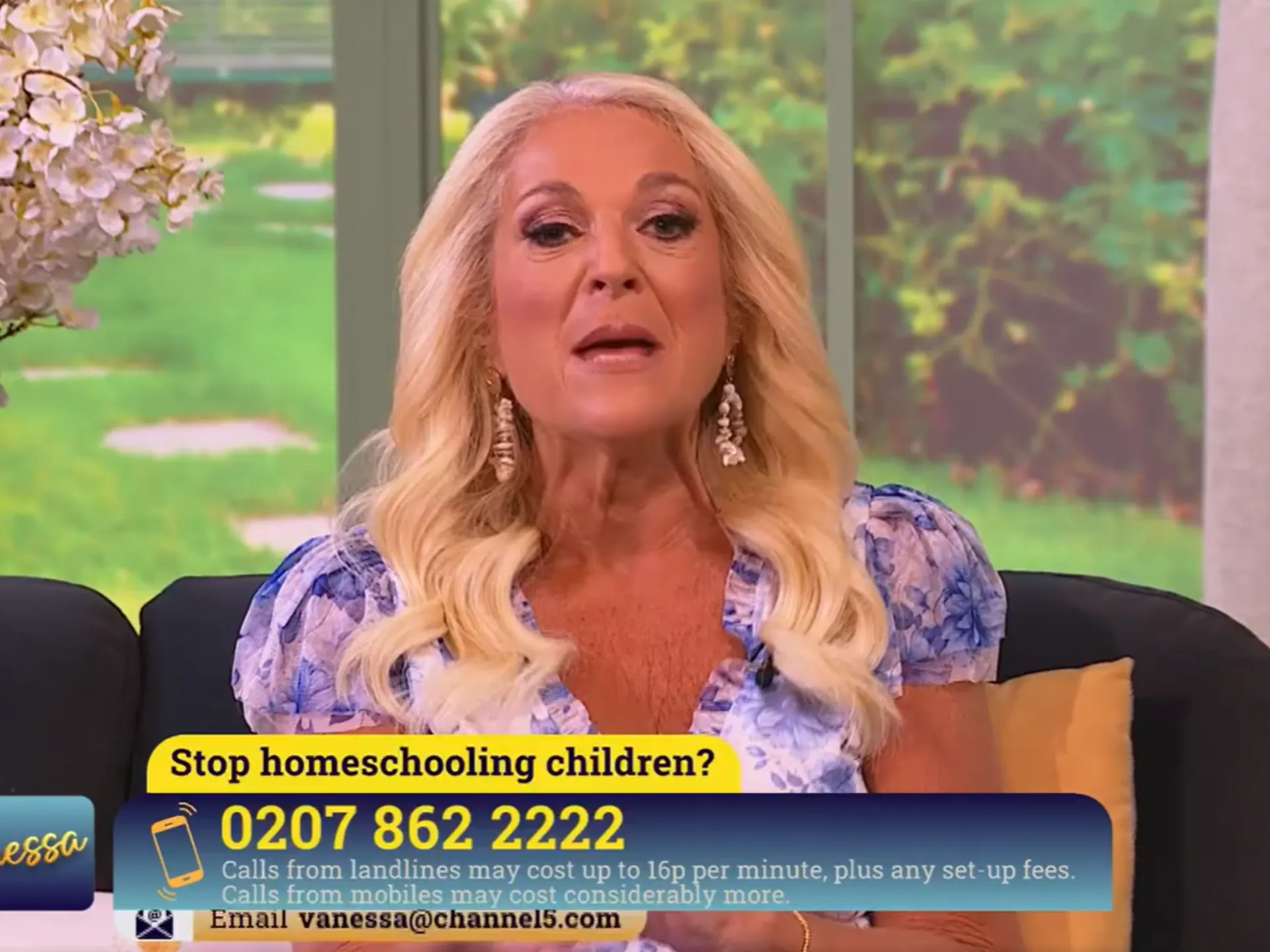 TV show host Vanessa Feltz talking about homeschooling.