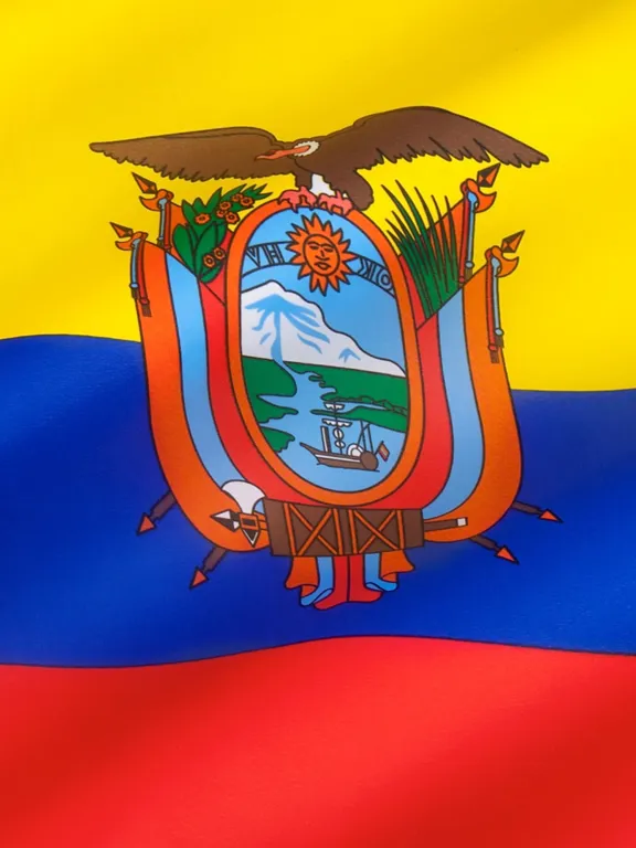 A picture of the flag of Ecuador.
