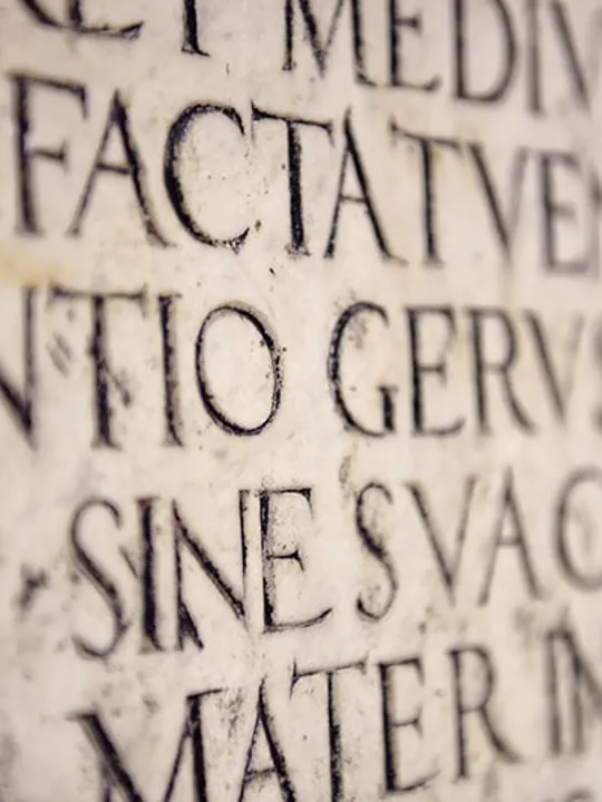 Image of old stone engravings.