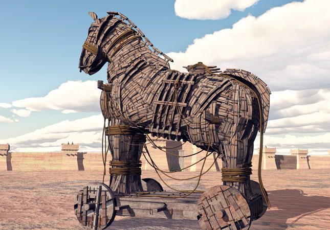 Illustration of the Trojan horse.