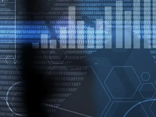 Digital illustration of economic data and binary code overlaid with rising graphs and global finance symbols.
